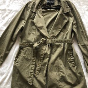 Forever 21+ Khaki Green Duster/Trench Coat